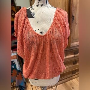 Charlotte Russe Salmon Cold Shoulder Top, Sz M *BUNDLE! 2 for $15 / 3 for $20!!